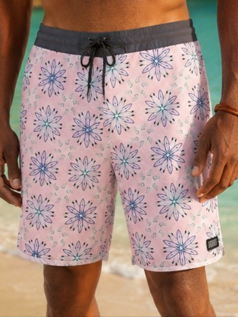 O'Neill Floral Boardshorts Pink Surf Swim Trunks Size 38